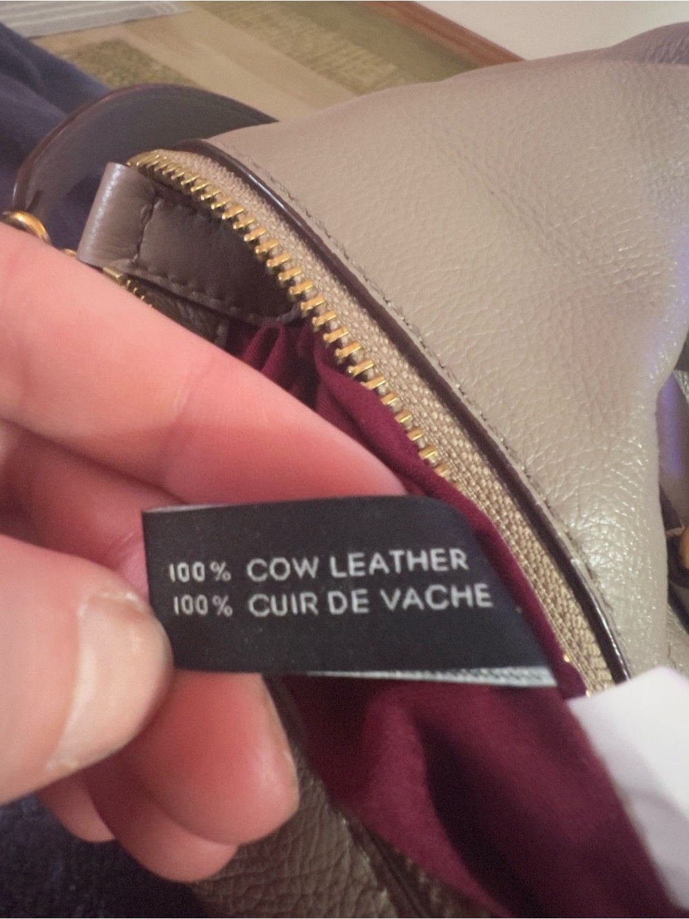 Soft Pebbled Marc by Marc Jacob’s Q Fran Satchel in Taupe - Picture 4 of 7